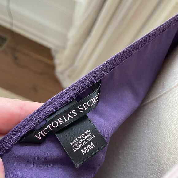 Victoria’s Secret Purple Pink Cross Back Chemise Nightie Lingerie M - Picture 6 of 6